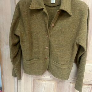 Jones New York Olive Cardigan/Cropped Blazer